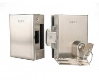 GEVY 119.067 Κλειδαριά ασφαλείας κυλίνδρου για γυάλινη πόρτα, με γάντζους και απλό προστατευτικό